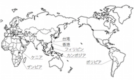 IGM宣教師派遣国世界地図